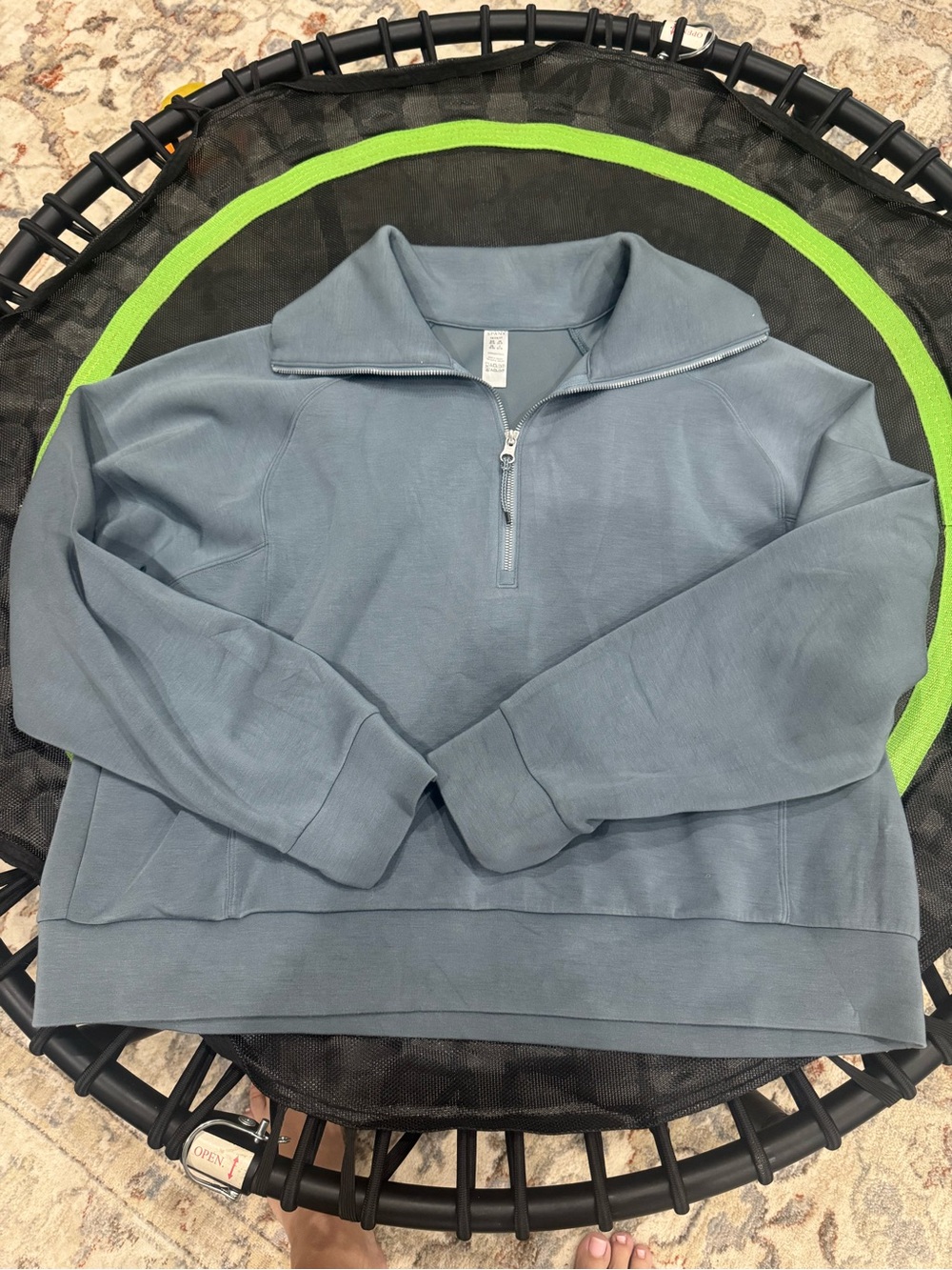 Woman’s spanx Half-Zip Pullover Slate Blue
